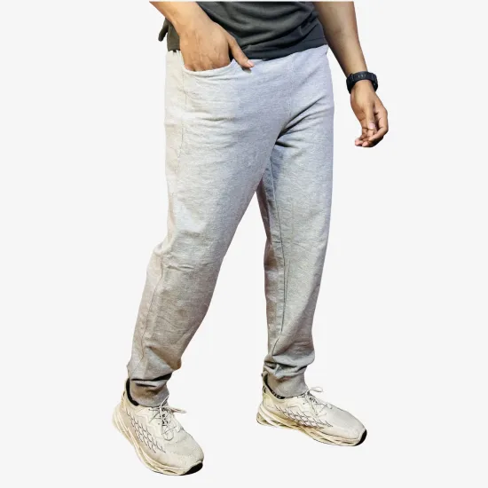 Men's Light Grey Jogger Track Pants | Premium Sports & Casual Wear